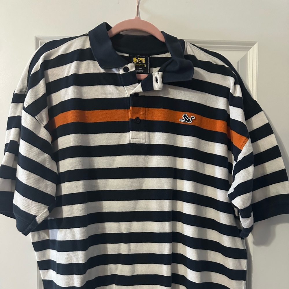 Drunknmunky Polo Shirt Mens Striped Short Sleeve Polo Shirt - Size 2XL